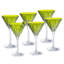 Colored Martini Cocktail Glass - Assorted Colors -Champagne Glasses -Set of 6 -7 Oz.- Made in Europe-459073680