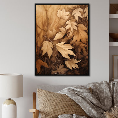 " Brown Beige Leafs Harmony III "
