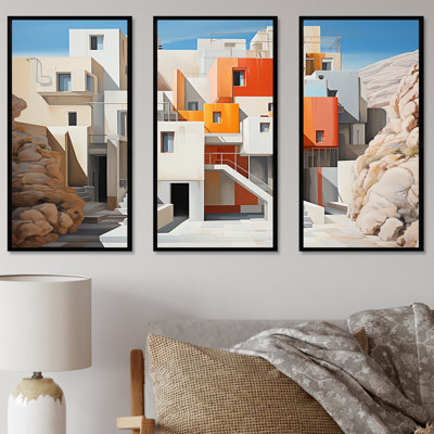 Ensemble de salon De Stijl Desert House Lansdcape - Canyon Wall Art