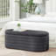 Banc de rangement moderne avec repose-pieds ovale-229672157