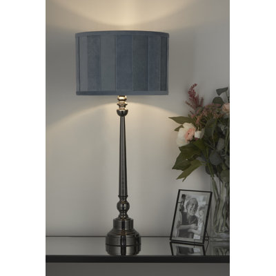 20cm H Faux Velvet Drum Lamp Shade ( Clip On )