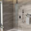 Douche carrée avec douchette pivotante balancée bronze huilé-120951927