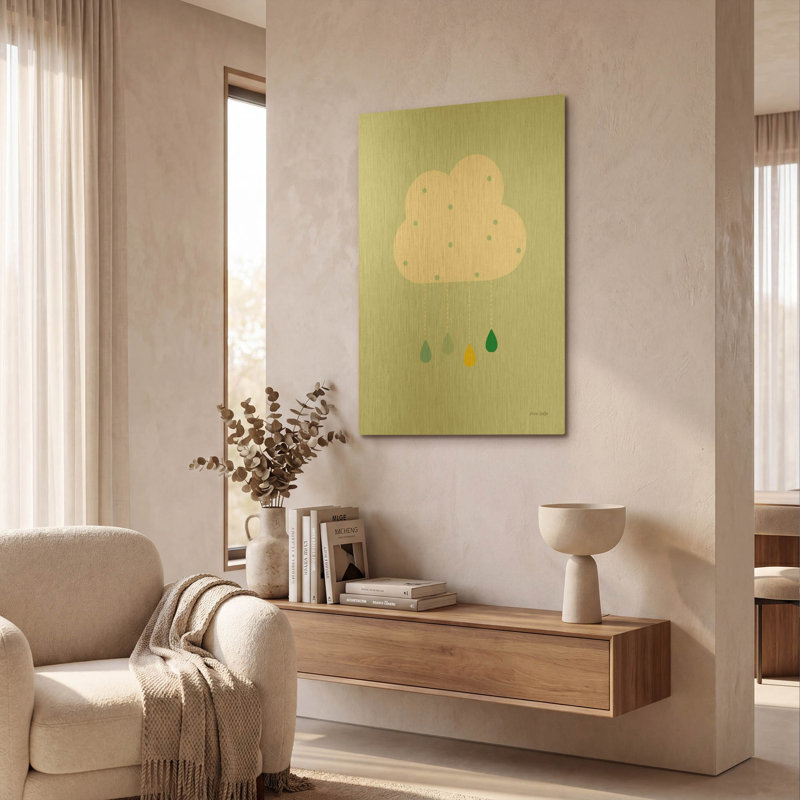 «Cloud II» par Ann Kelle, art mural en métal doré, 24 po x 36 po, 24 po x 36 po