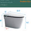 Toilette de luxe avec siège de bidet - ouverture / fermeture automatique, capteur de pied, séchage à l'air chaud, nuit, siège en porcelaine blanche à ouverture / fermeture intelligente, chasse d'eau, porcelaine, réglage de la température chauffée
