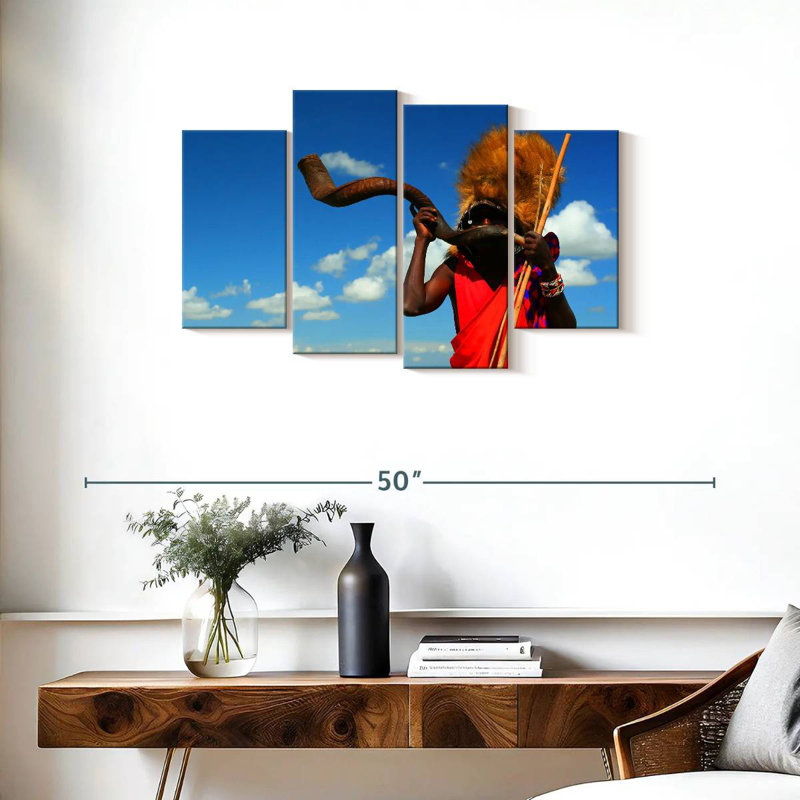 Leisha Maasai Warrior, 22'' H x 36'' W