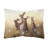 Rabbits in the Dandelions Fabric Indoor/Outdoor Throw Pillow