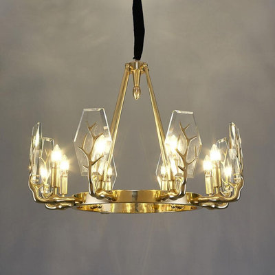 Maxman 10-Light Wagon Wheel Chandelier