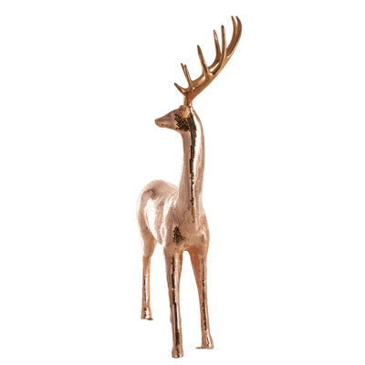 Sculpture de Noël fibre de verre renne de plancher avec motif mosaïque