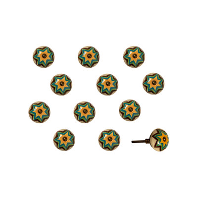 Multipack de boutons de champignon de 1,5 po de diamètre peint à la main