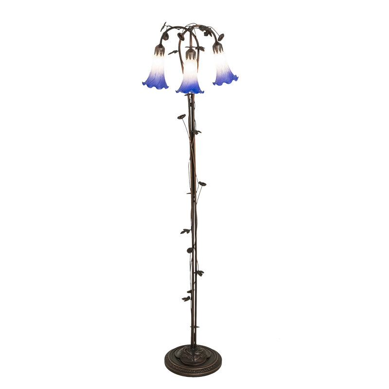Sinagra Tree Floor Lamp, Blue/White