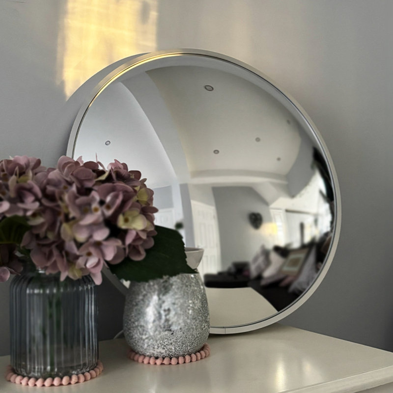 Aluminium Round Mirror, Silver