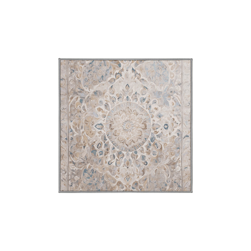 Silky Soft Plush Gray Area Rug, Square 6'