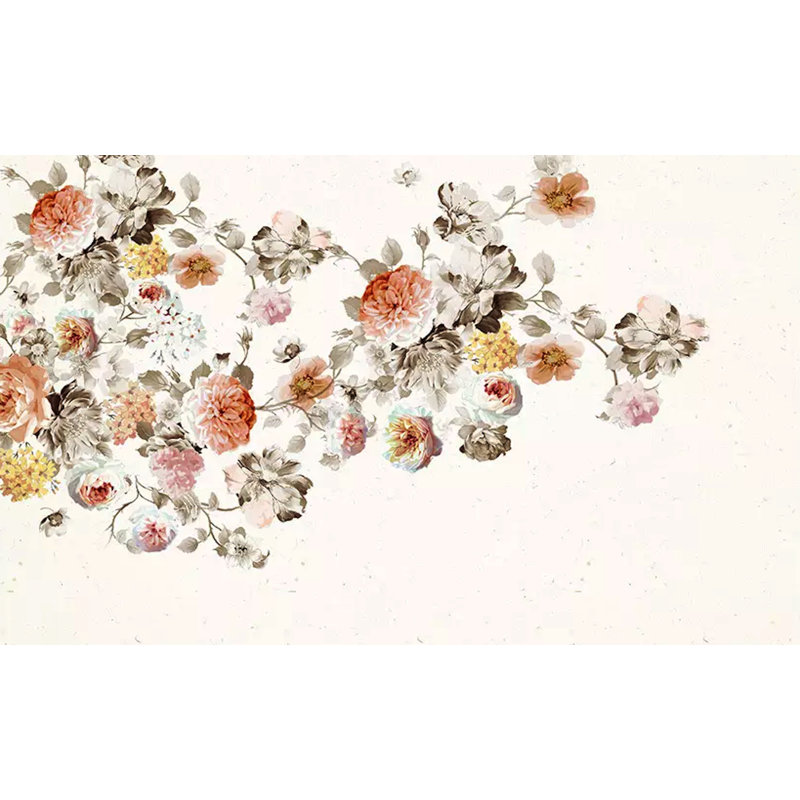Floral Wall Mural, 112" W x 75" L