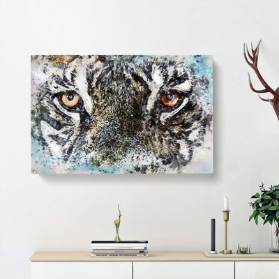 Eye of the Tiger in Abstract - Wrapped Canvas