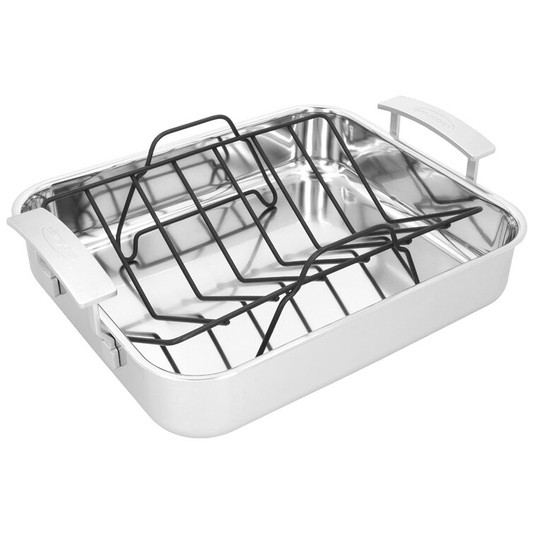 Viking 3-Ply Stainless Steel Roasting Pan with Nonstick Rack