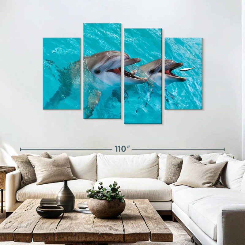 Brampt Cute Dolphins, 54" H x 84" W