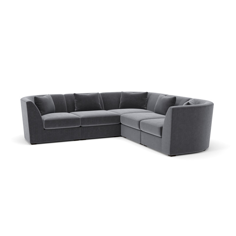 Krista Modular Sectional, Andrew Slate Performance Chenille