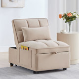 4 In1 Multi-Function Single Sofa Bed With Storage Pockets
