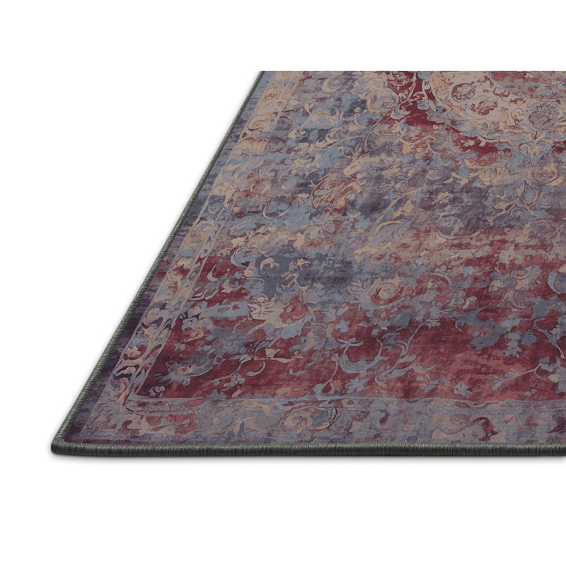 Tapis gris soyeux et moelleux, Rectangle 7 pi x 10 pi