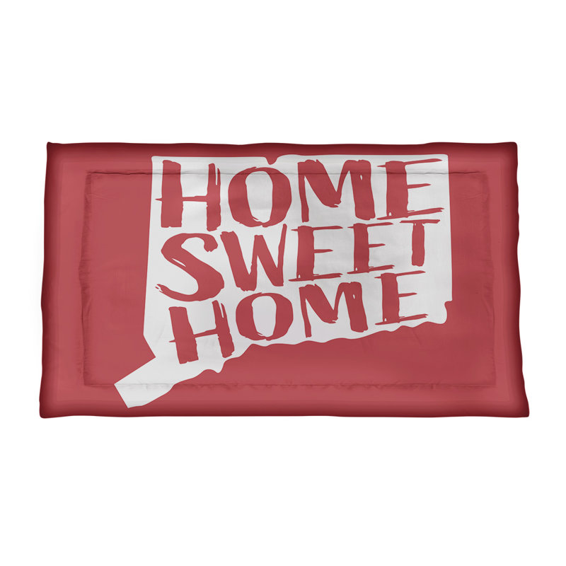 Polyester Sham Set, Microfiber, King, Red