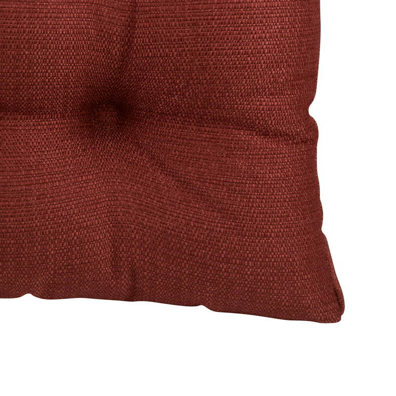 Non-Slip Dining Room And Kitchen Seat Cushions, 15 X 15 X 3 Inches, Set of 4, Flame Red