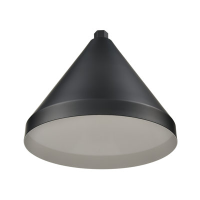 Latitude Run® Emariya 1 Light Cone Shade In Satin Black With Black Aluminum Shade