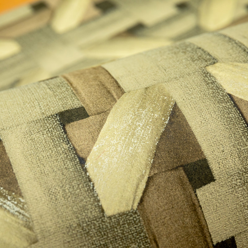 Chelchowska Pepper Collection Shimmer Finish Octogonal Honeycomb Seta 10.05m x 53cm Wallpaper Roll, Yellow