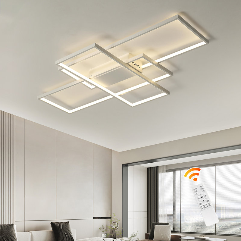 Arlyn 3-Light LED Flush Mount, White, 8cm H x 90cm W x 50cm D