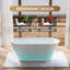 Baignoire de trempage autoportante de 63 pouces, 61 gallons, 100% acrylique vierge pure avec drain et trop-plein, blanc brillant