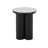 Cole And Grey Side End Accent Table With White Marble Tabletop