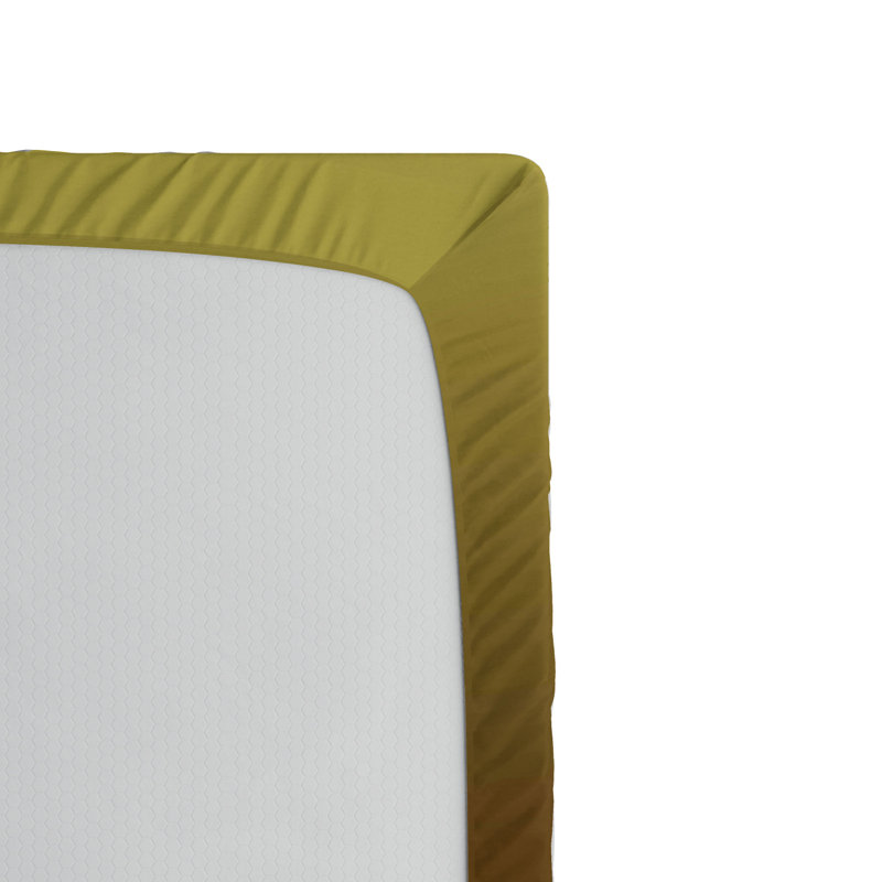 Microfiber Fitted Sheet, Full Fitted Sheet, Mustard/Brown Ombre