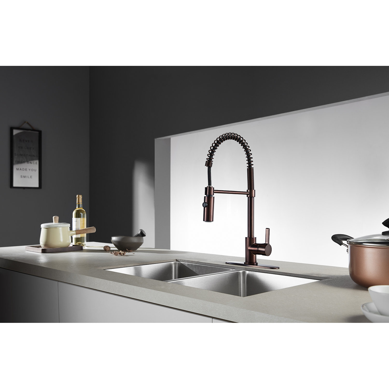 Kingston Brass Continental Pre-Rinse Faucet, Oil Rubbed Bronze