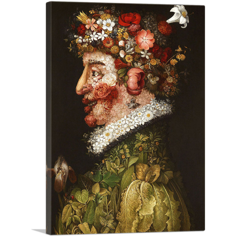 " Spring 1563 " by Giuseppe Arcimboldo, 18" H x 12" W x 0.75" D