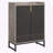 Grey & Black 5-Tier Shoe Cabinet with Diamond Pattern Detail-111528231
