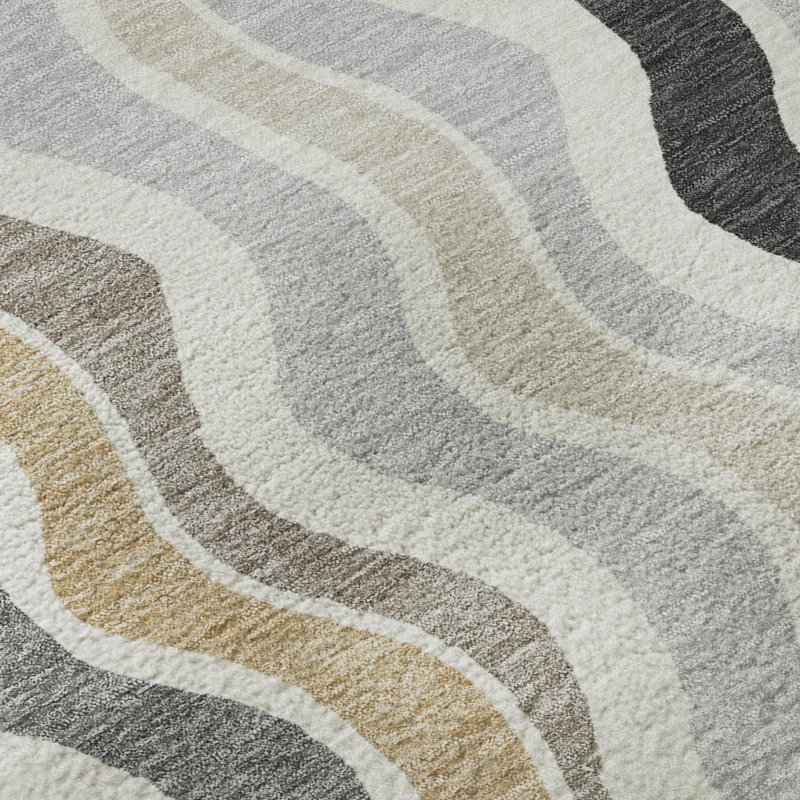 Tapis de qualité supérieure lavable à la machine Mayfield AMF2342, Gris anthracite, 8 pi x 10 pi