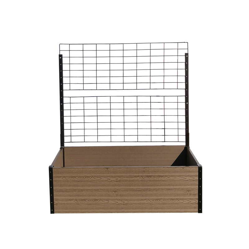 Lit de jardin surélevé avec treillis Wallside, H 47 po x l 45 po x P 24 po