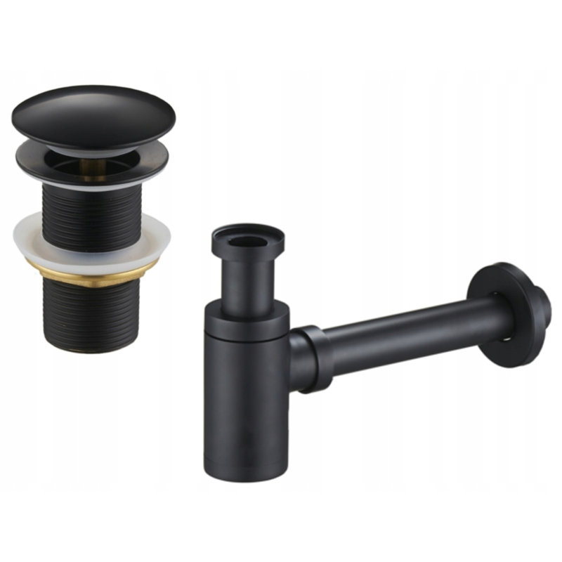 Calton 9.5 Cm Leg Bath Waste Bathroom Sink Drain, Black