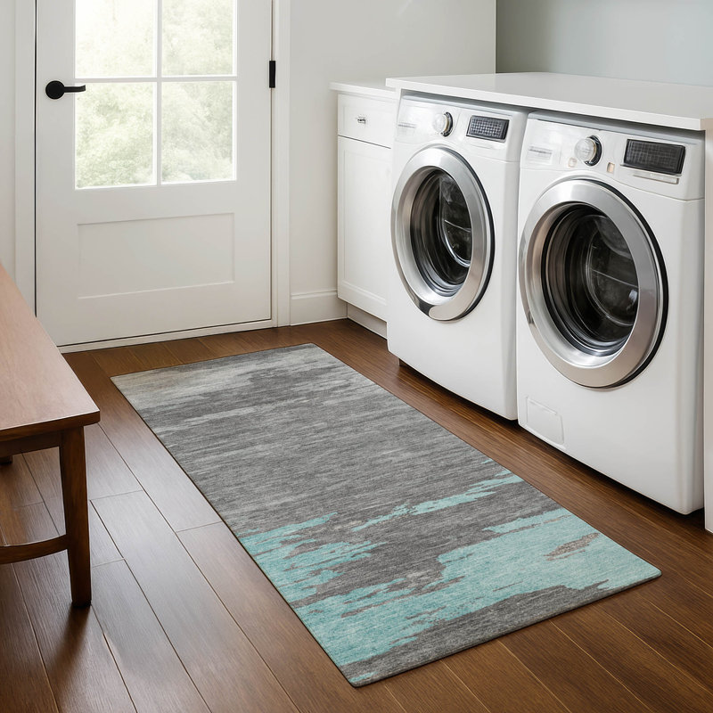 Premium Machine Washable Ansley Abstract Rug, Runner 2'3" x 7'6"