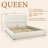 Soft Cream Style Boucle Cloud Bed-5161066-7572741