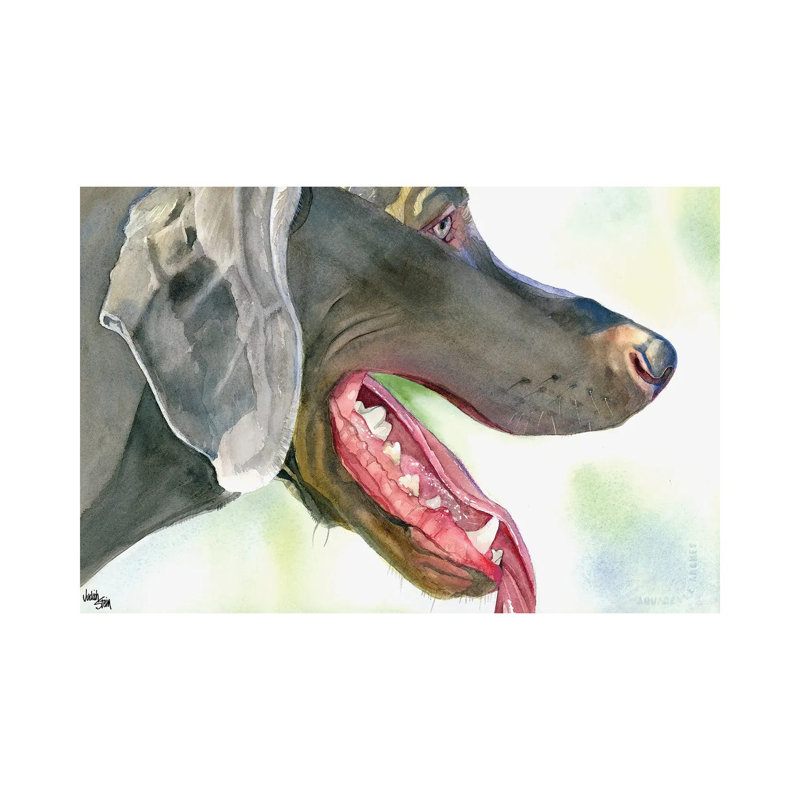 Weim And Dine - Weimaraner by Judith Stein - Gallery-Wrapped Canvas Giclée on Canvas, 66.04 cm H x 45.72 cm W x 3.175 cm D
