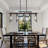3 - Light Drum Solid Wood Caged Chandelier with Metal Accents