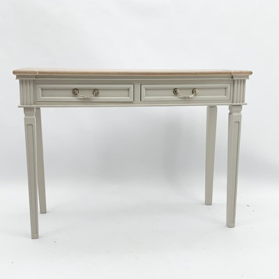 Taft 90cm Rustic Console Table - Wooden Entryway Table with 2 Drawers and Open Shelf for Hallway, Living Room Storage