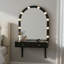 Meuble-lavabo mural flottant avec miroir DEL, éclairage 3 couleurs, prise de courant et ports de charge USB - coiffeuse de rangement compacte pour la chambre à coucher et la salle de bain