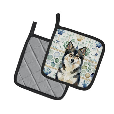 Paire de poignées en verre finlandaise Lapphund