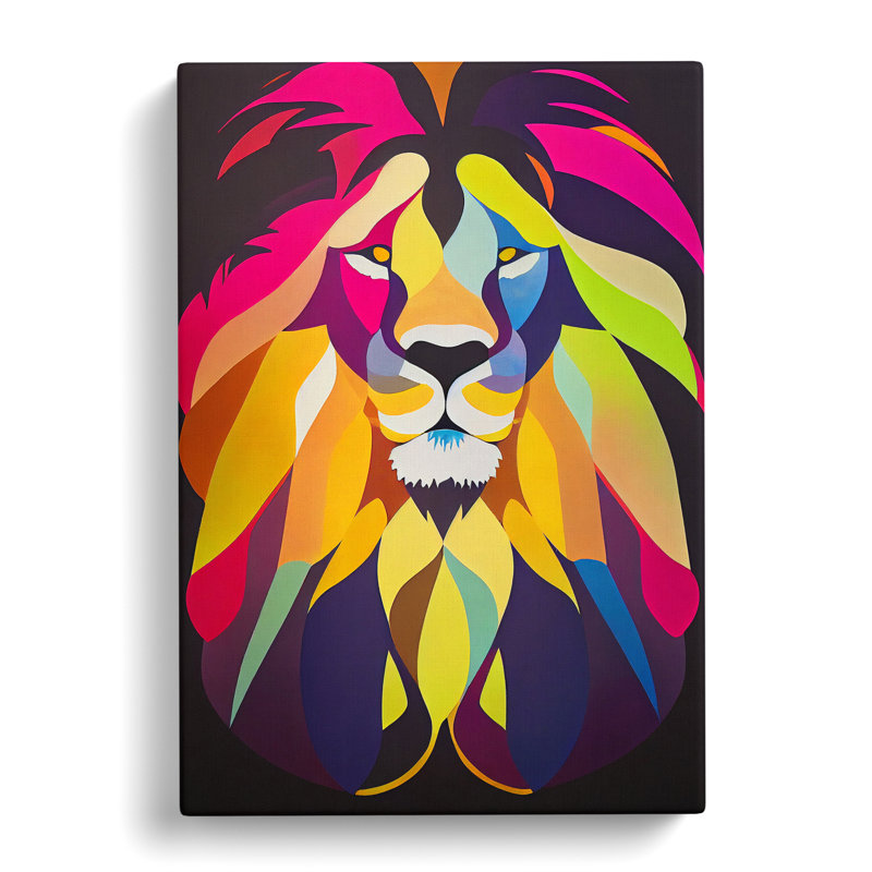 CAN-V0523-1379X Lion Abstract Vol.2 - Wrapped Canvas Print, 76cm H x 50cm W x 3cm D