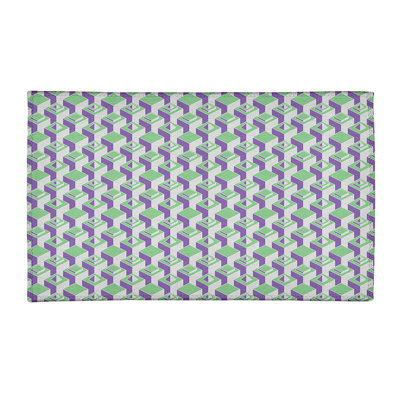 Tapis vert/mauve/gris zone skyscrapers