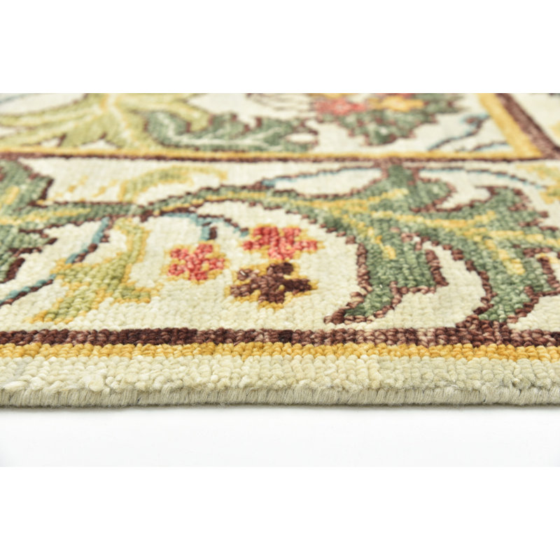 Tapis 10 x 14 ivoire William Morris, Carré 10 pi