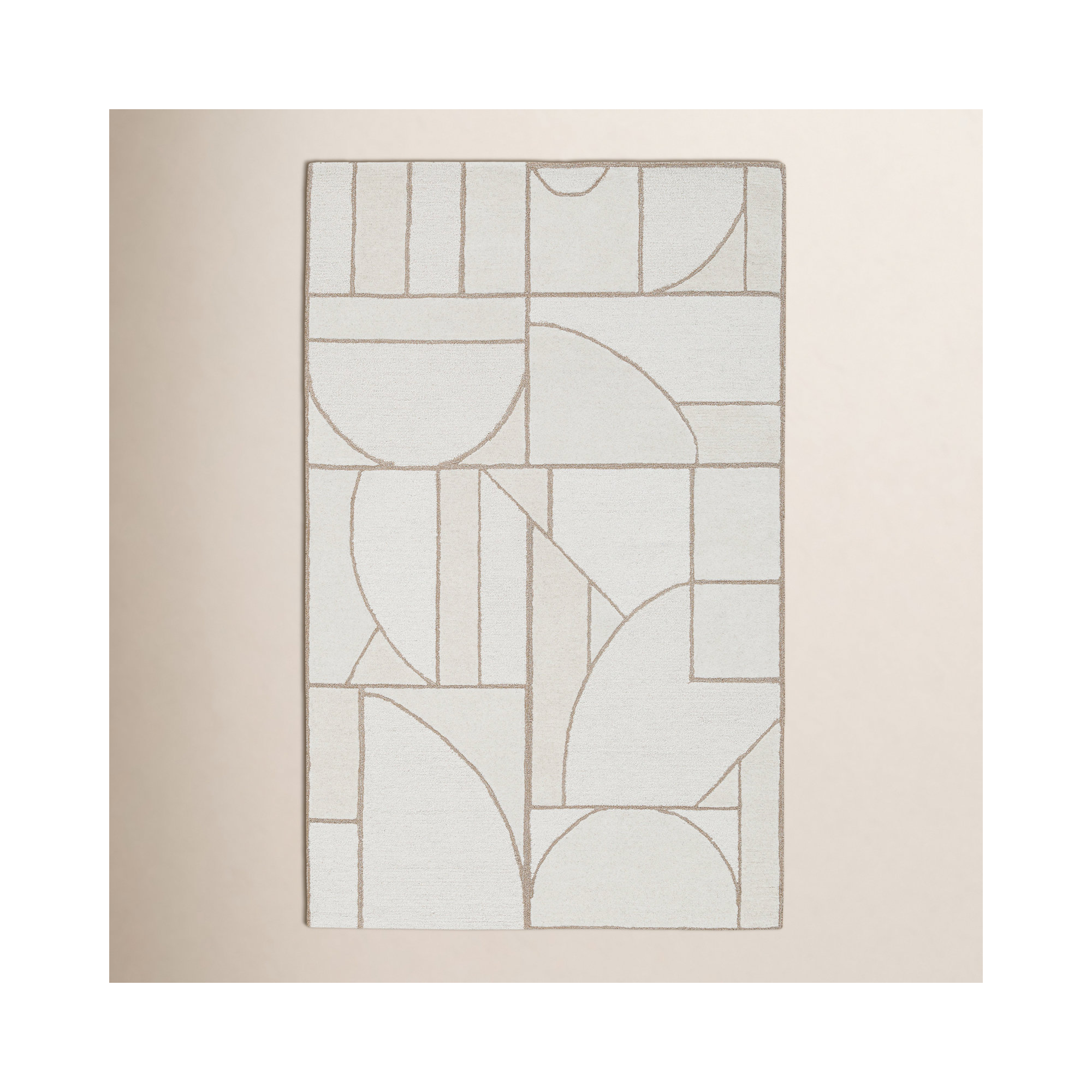 Helaine Hand Tufted Wool Rug, Rectangle 5' x 8'