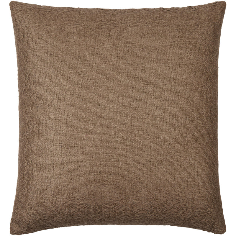Coussin Alcona, H 18 po x l 18 po, Duvet, Brun