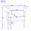 Fauteuil d'appoint rembourré avec accoudoirs arrondis arrondis-1180719747